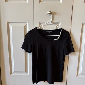 Boston Proper Black Short Sleeve Tee